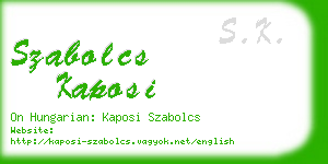 szabolcs kaposi business card